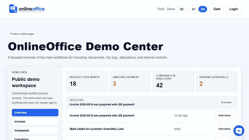 Public workspace demo